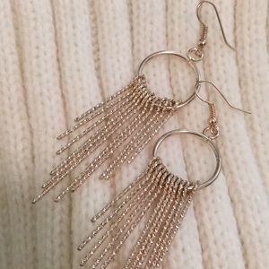 Dangly gold earrings